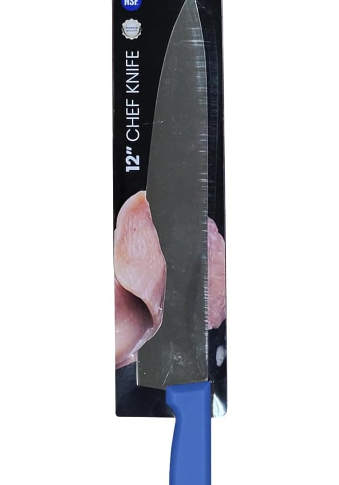 Kitchen Master 12 Inch Stainless Steel Professional Chef Knife (Blue) | NSF Certified for Fish/Seafood Bulk Prep - Image 3